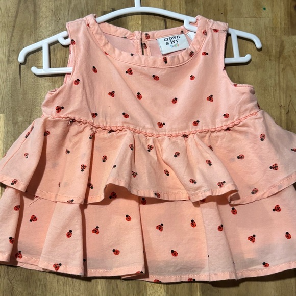 crown & ivy | Dresses | Crown Ivy Kids Peach Ladybug Dress | Poshmark
